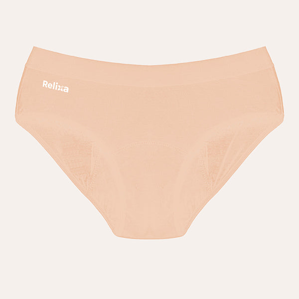 Relixa HIPSTERS menštruačné nohavičky – silná absorpcia, nízky pás – béžové, veľkosť XS